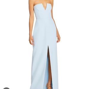 BCBG Maxazria Strapless Crepe Gown